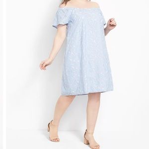 New Lane Bryant Short-Sleeve Convertible Off-The-Shoulder Dress